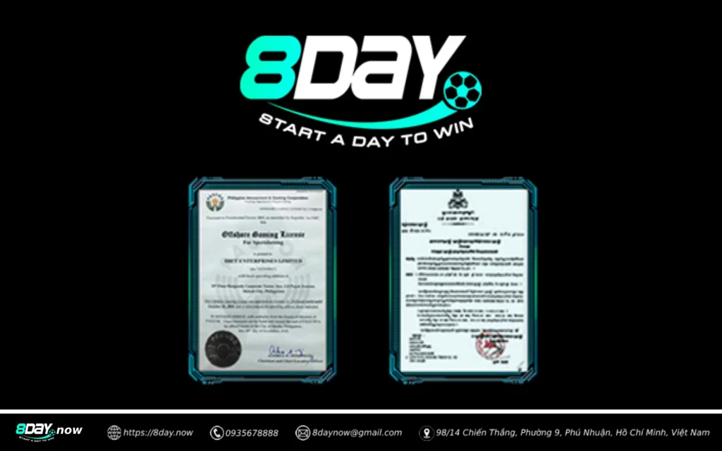 8Day - Trang chủ 36 Giay phep hoat dong hop phap cua 8 DAY do PAGCOR cap